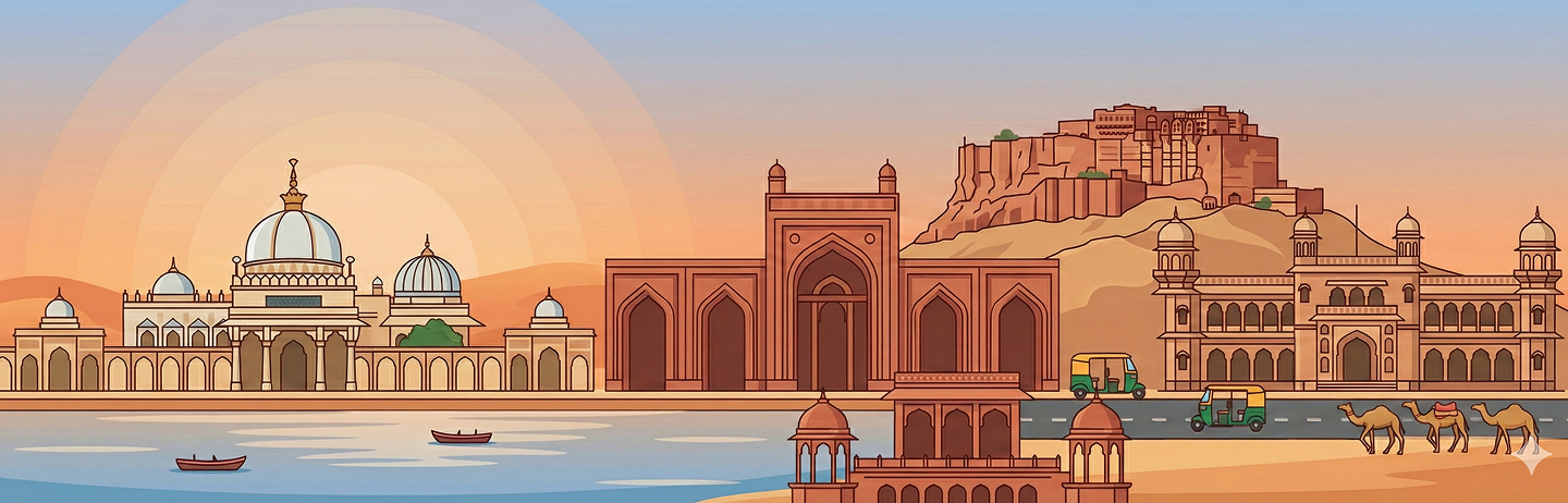 Ajmer to Udaipur cab route