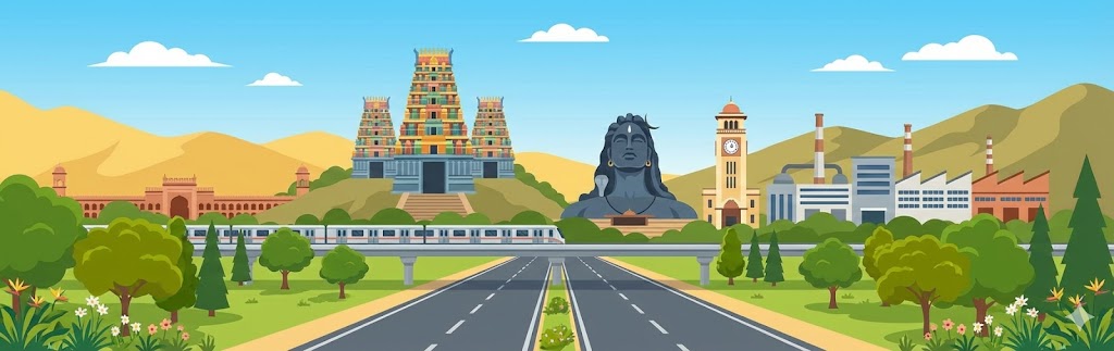 Coimbatore to Vellore cab route