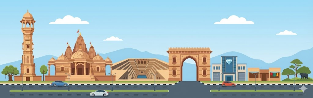 Palanpur to Nadiad cab route