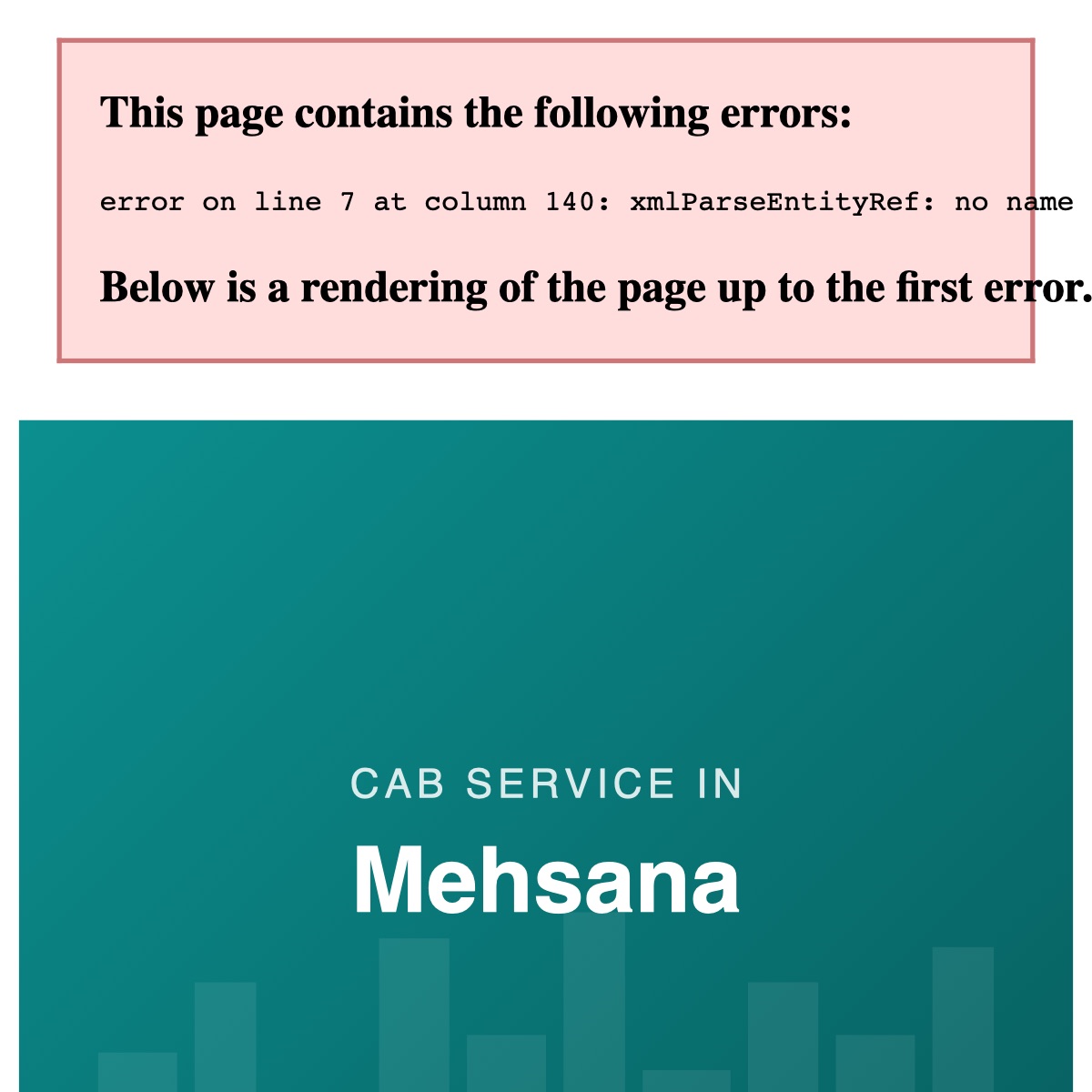 Mehsana to Bharuch cab route
